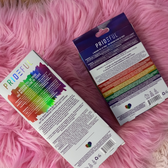 Pride 9 piece beauty set! 5 diff face masks, 3 body scrubs & rainbow fluff poof! - Picture 4 of 7